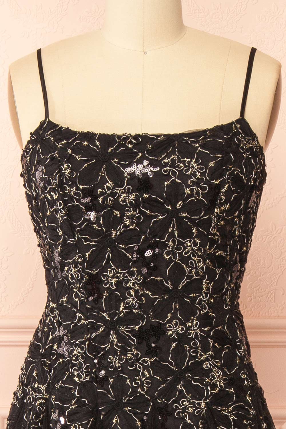 Jamie Black | Midi Dress with Floral Lace