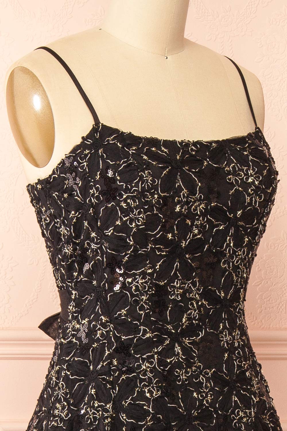 Jamie Black | Midi Dress with Floral Lace