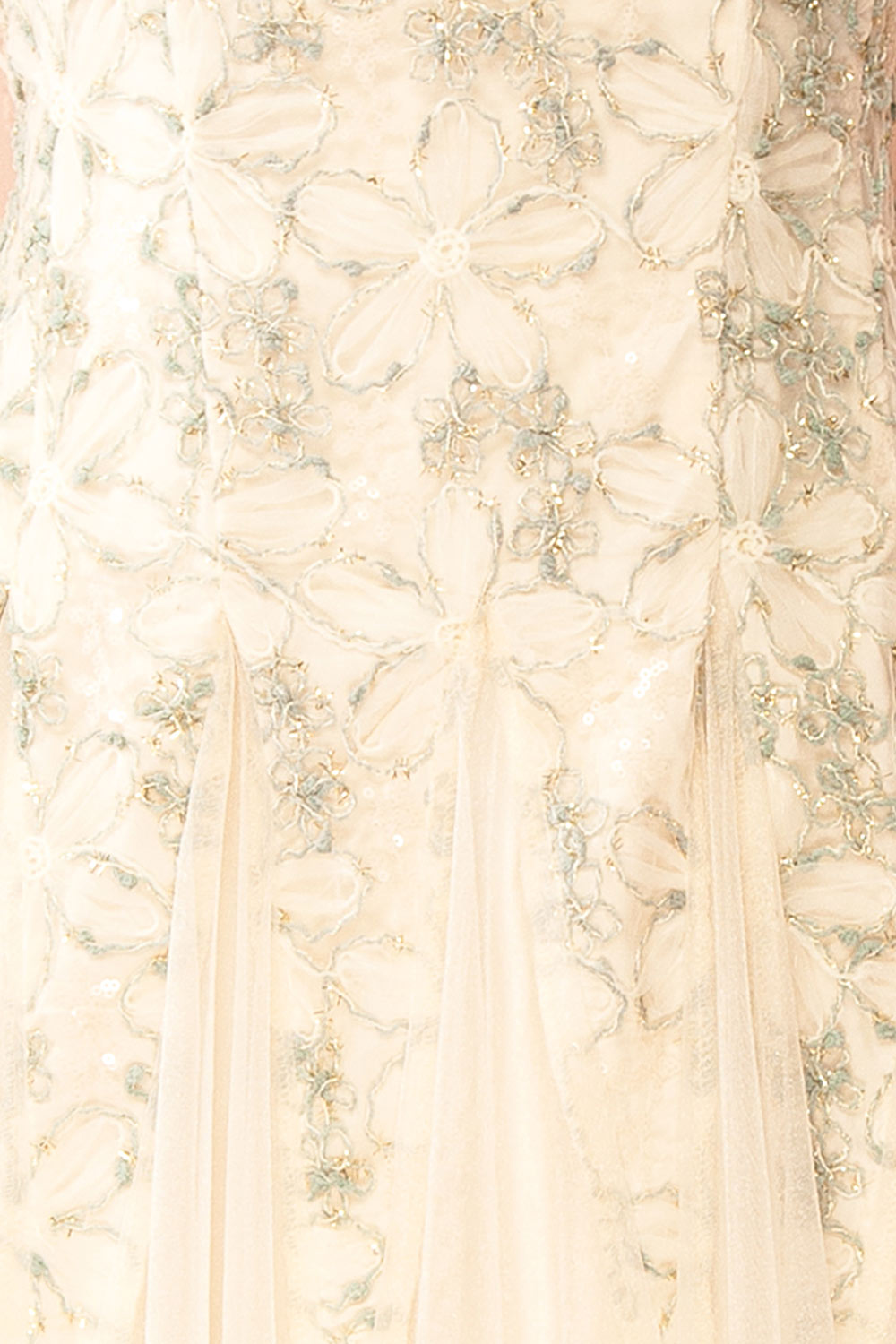 Jamie Ivory | Midi Dress with Floral Lace