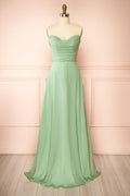 Janie Sage | Chiffon Maxi Dress with Sweetheart Neckline and Scarf