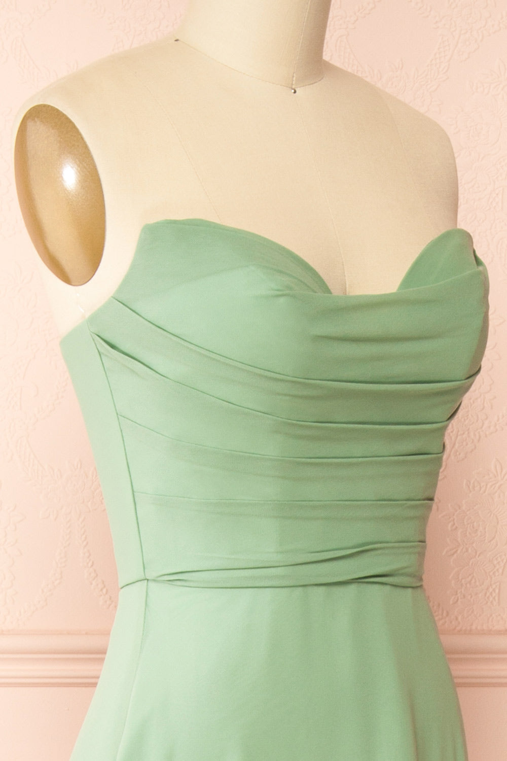 Janie Sage | Chiffon Maxi Dress with Sweetheart Neckline and Scarf