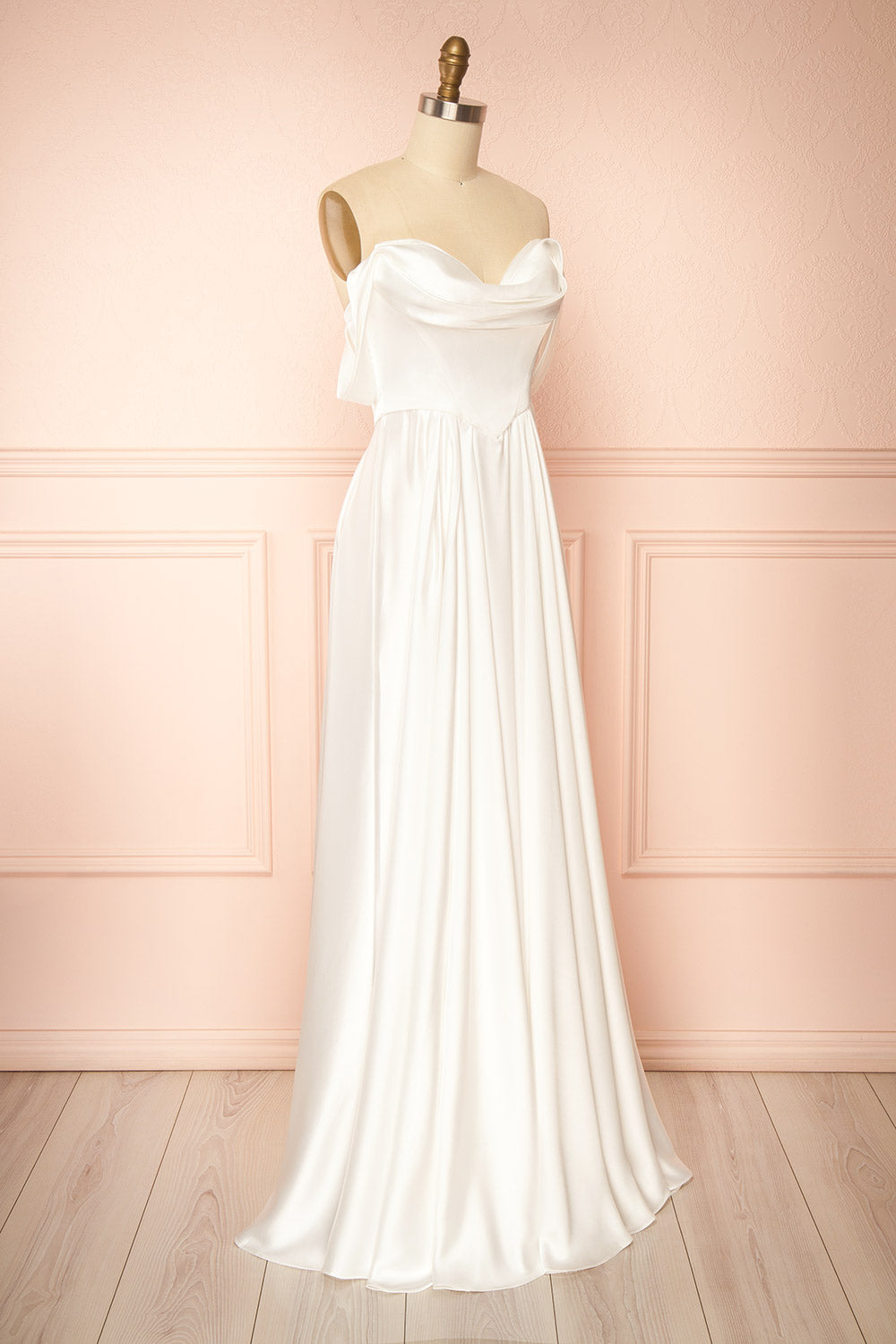 Jenifer | Maxi Off-Shoulder Wedding Dress with Slit