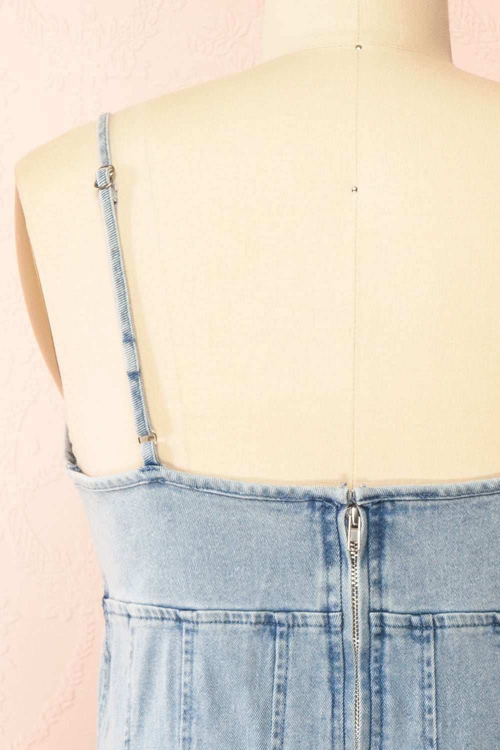 Jihane | Light Blue Short Denim Dress