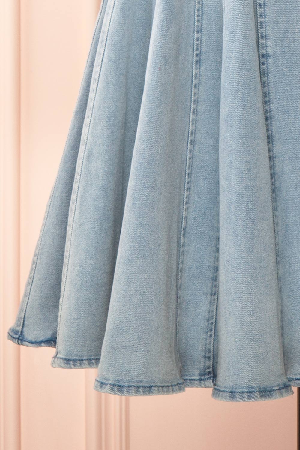 Jihane | Light Blue Short Denim Dress