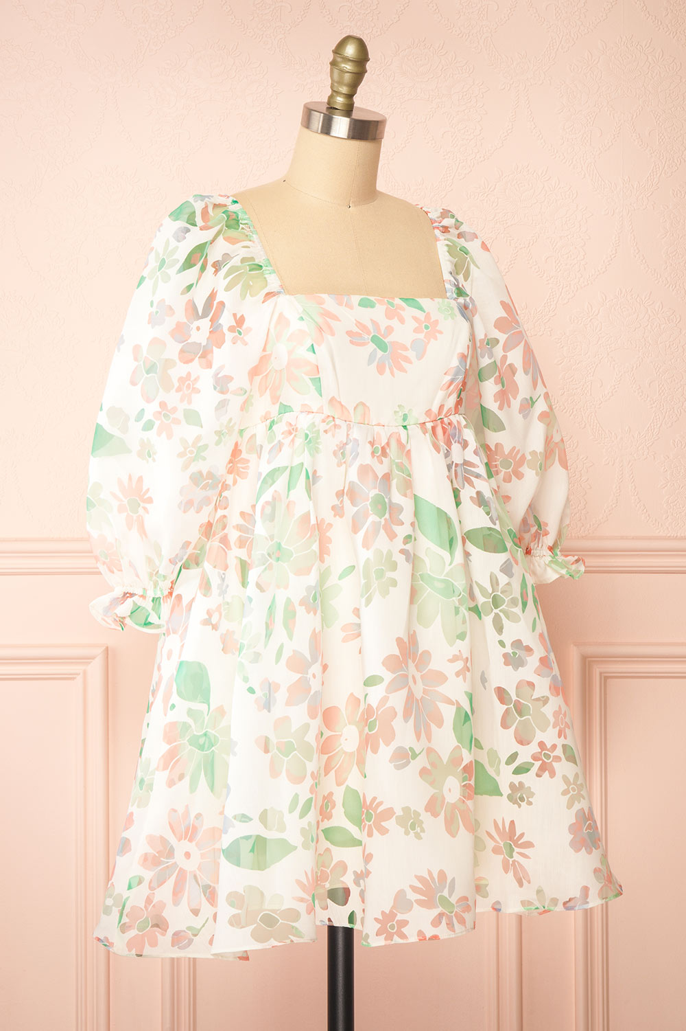 Jiselle | Short Floral Babydoll Dress