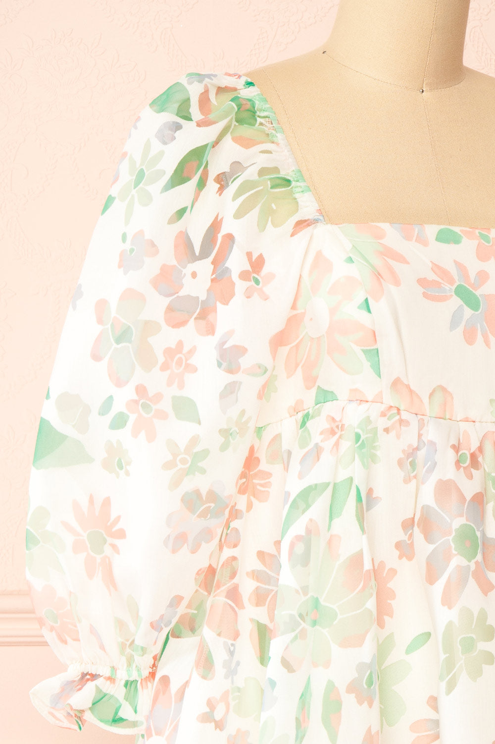 Jiselle | Short Floral Babydoll Dress