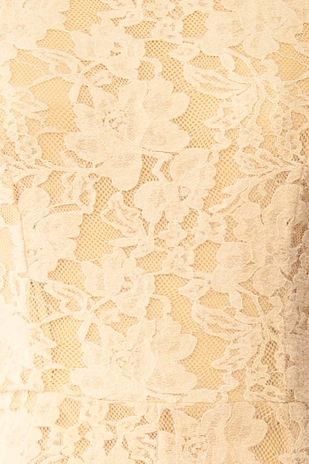 Josephine | Beige Sleeveless Lace Midi Dress