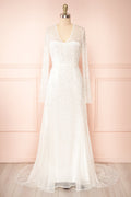 Judith | Long Sleeve Beaded Wedding Dress