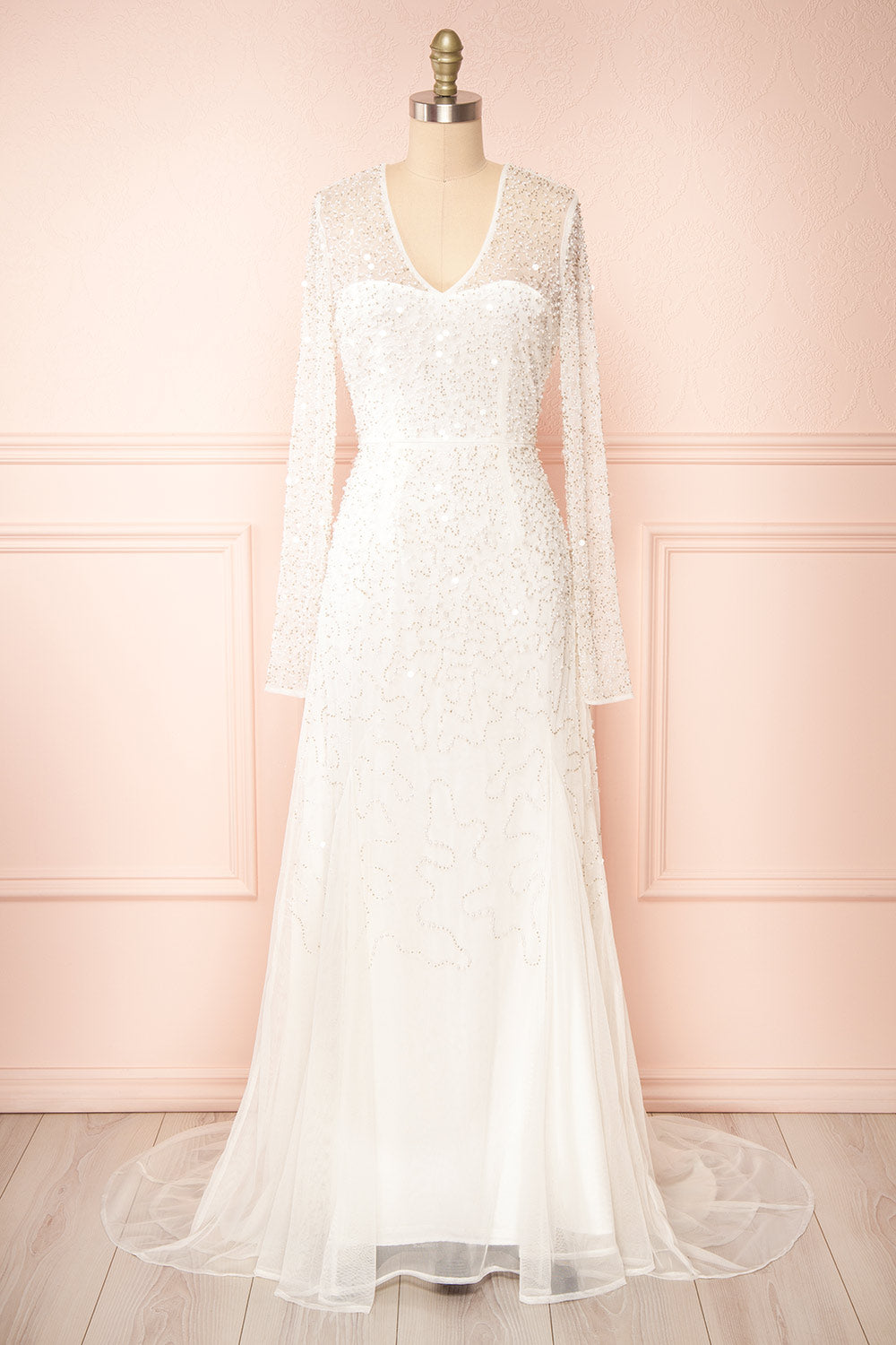 Judith | Long Sleeve Beaded Wedding Dress