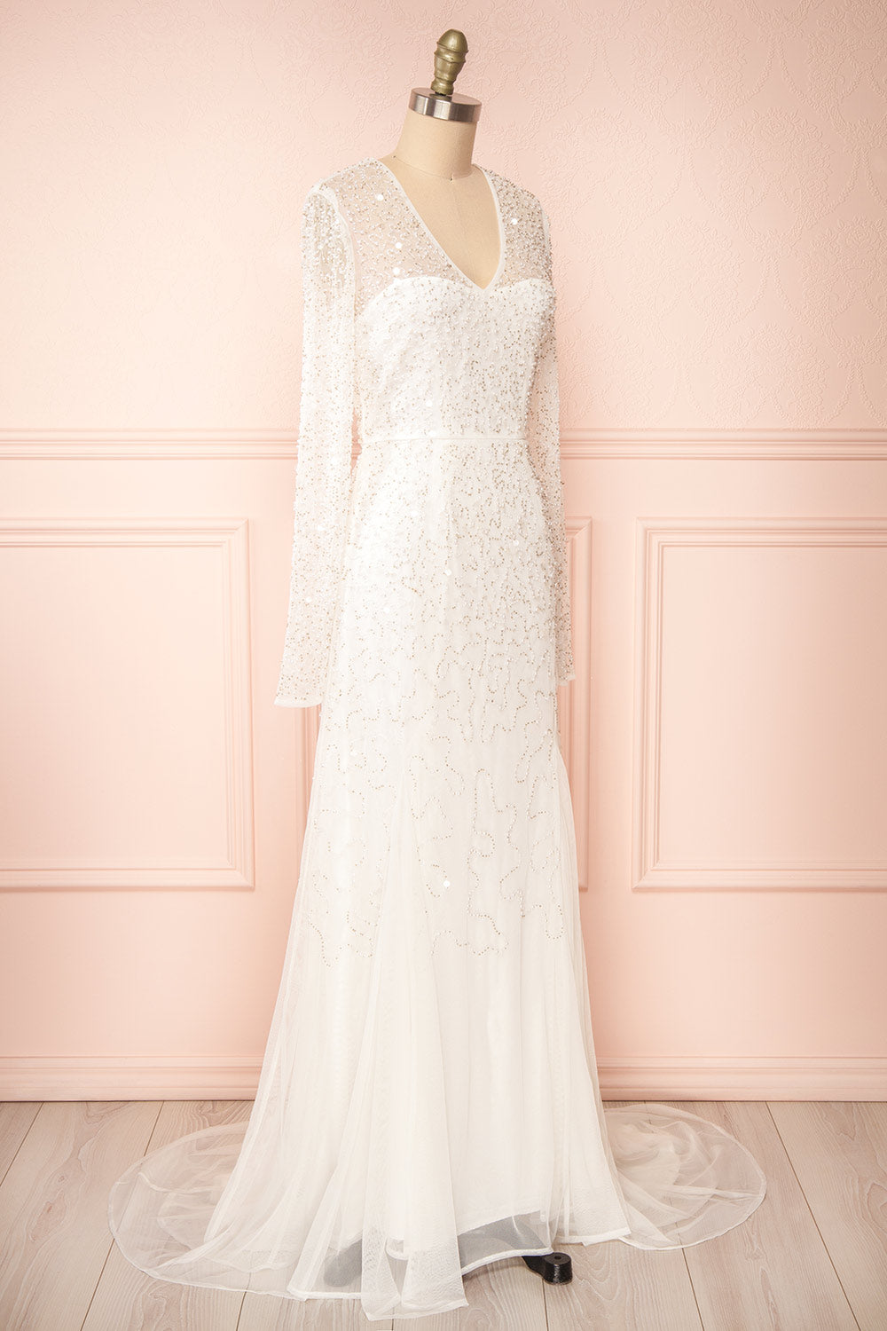 Judith | Long Sleeve Beaded Wedding Dress