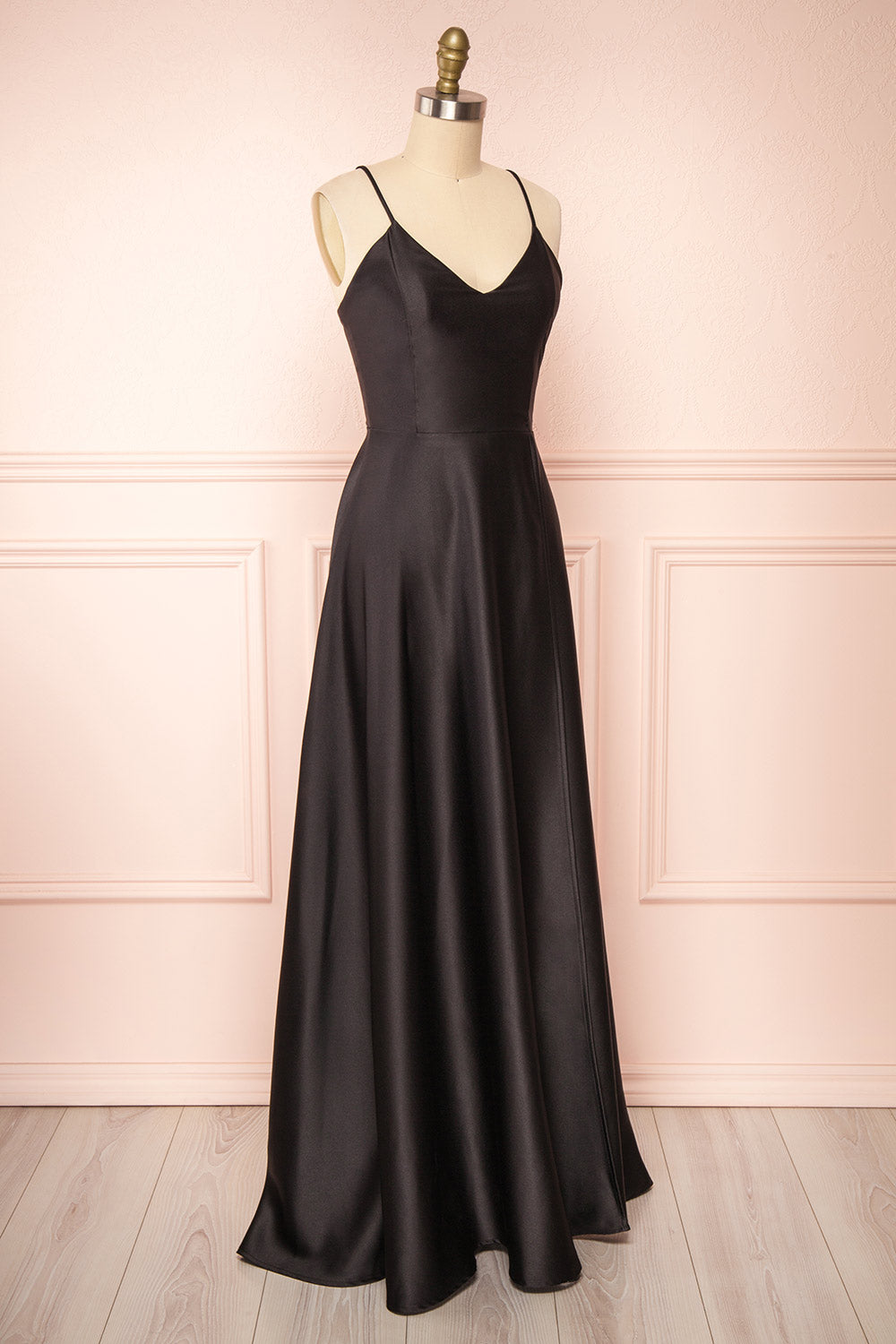 Julia Black | Satin Maxi Dress with High Slit