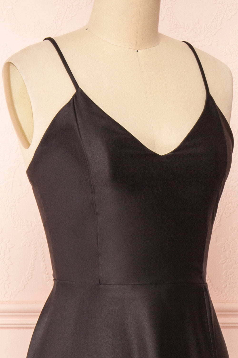 Julia Black | Satin Maxi Dress with High Slit