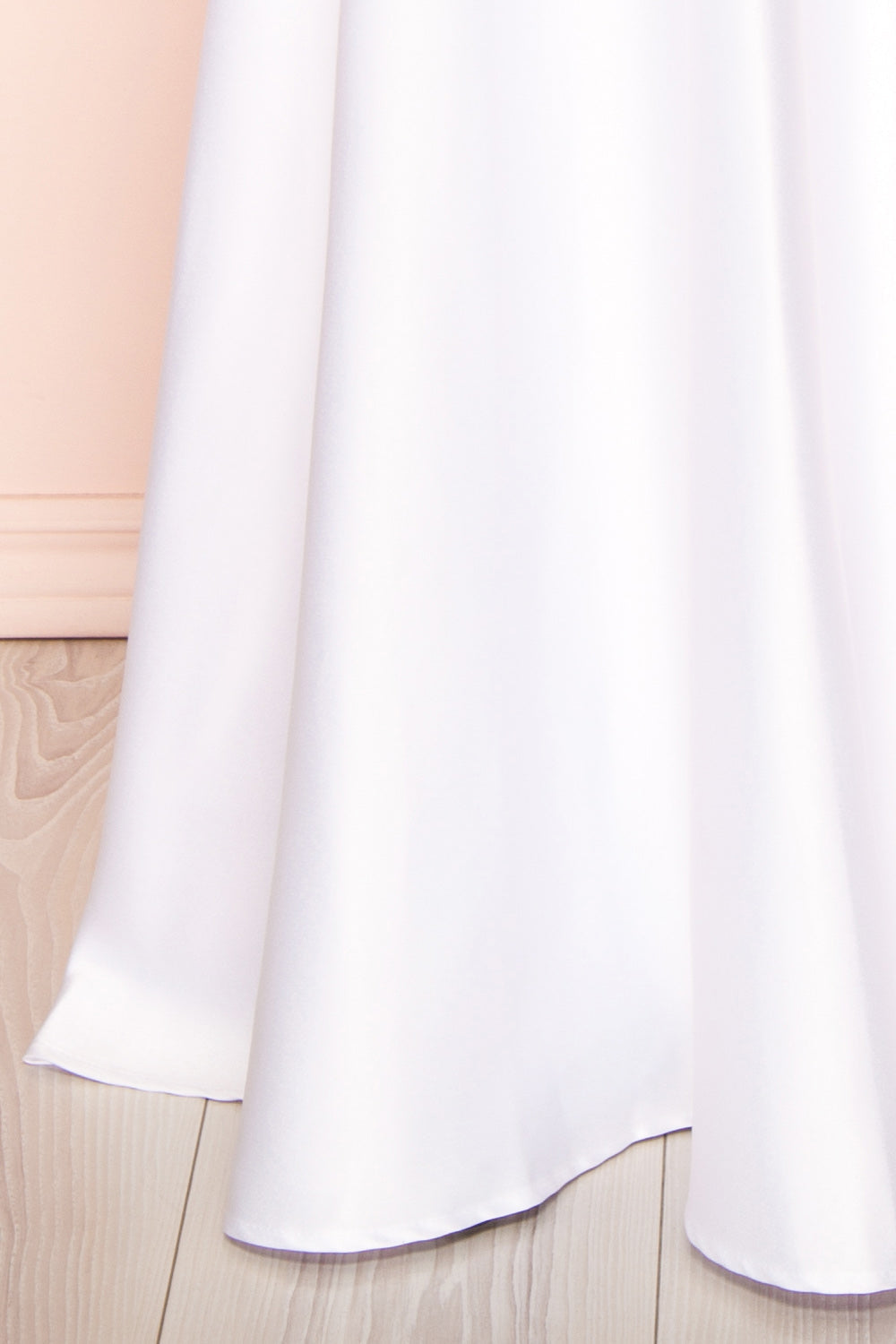 Julia Ivory | Satin Maxi Dress with High Slit