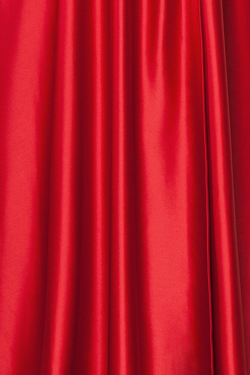 Julia Red | Satin Maxi Dress with High Slit