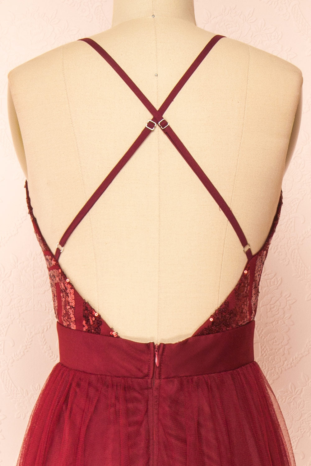Kaia Burgundy | Sequin Gown