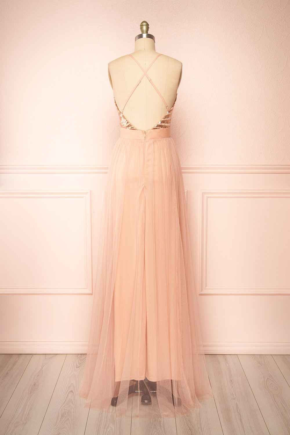Kaia Pink | Dusty Pink Sequin Gown