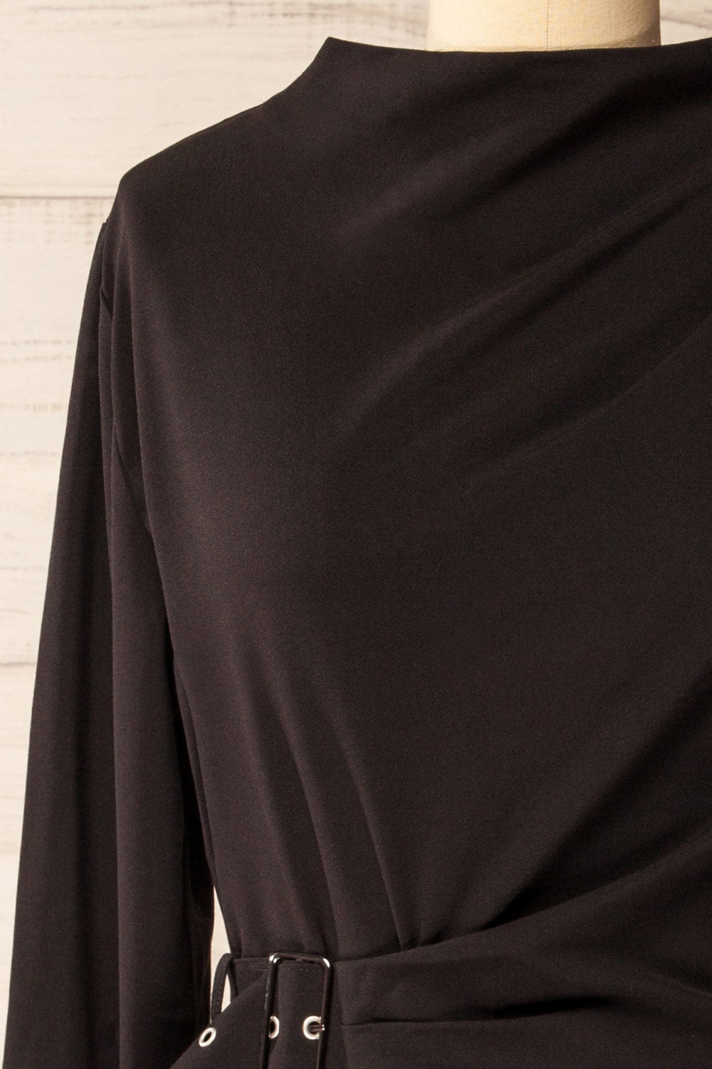 Kakina | Black Short Blazer Dress with Waist Belt