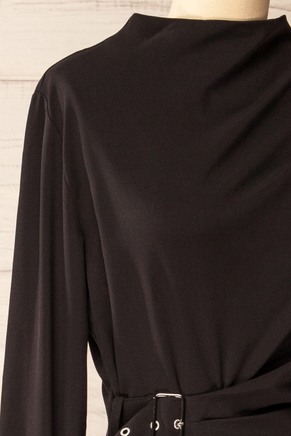 Kakina | Black Short Blazer Dress with Waist Belt
