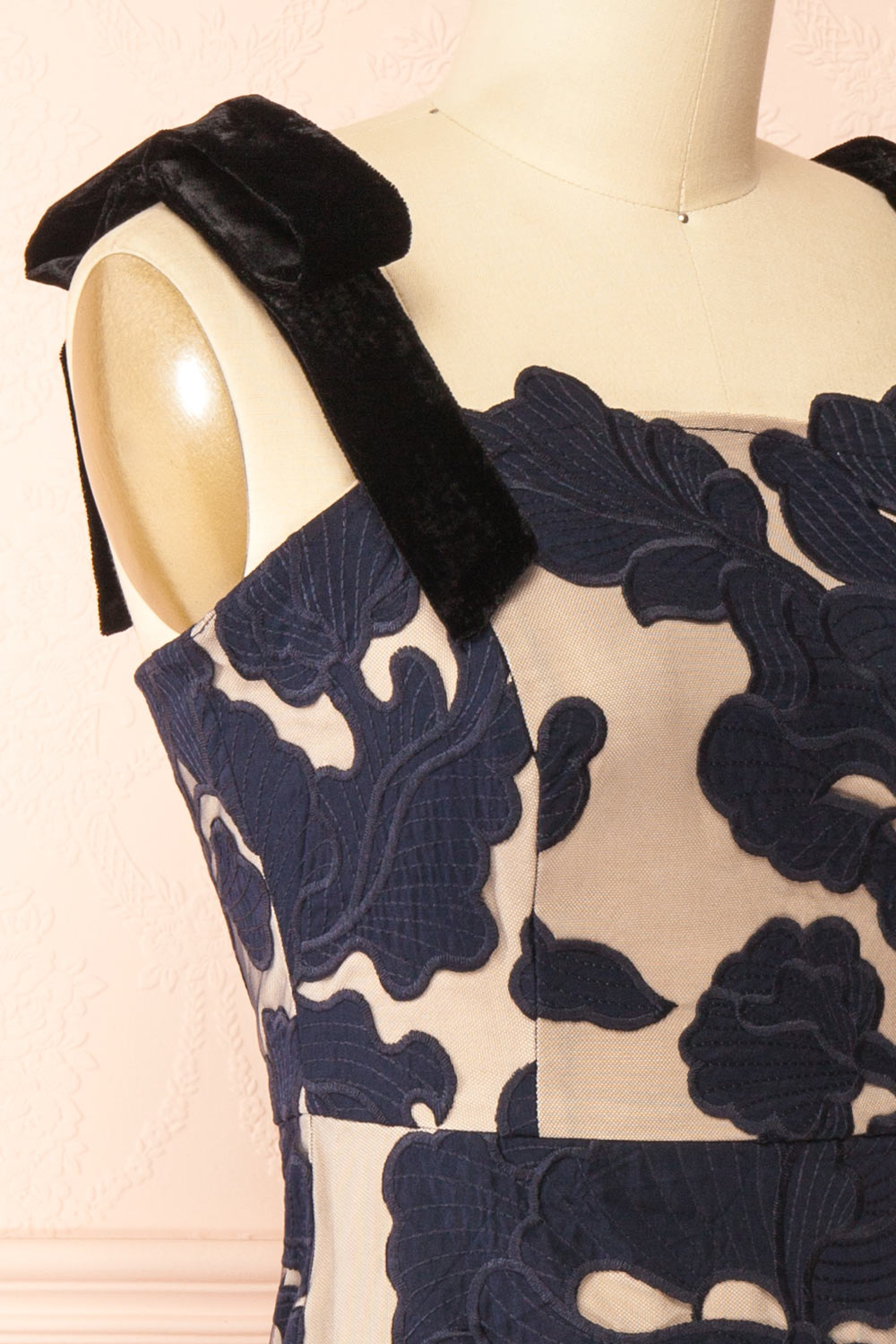 Karima | Floral Dress with Velvet Straps
