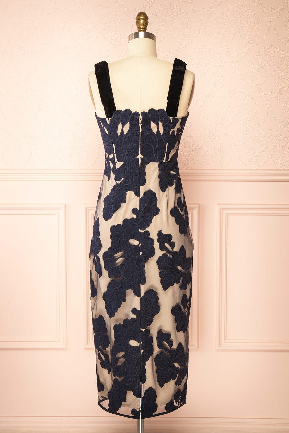Karima | Floral Dress with Velvet Straps