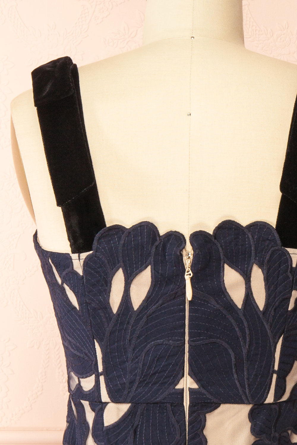Karima | Floral Dress with Velvet Straps