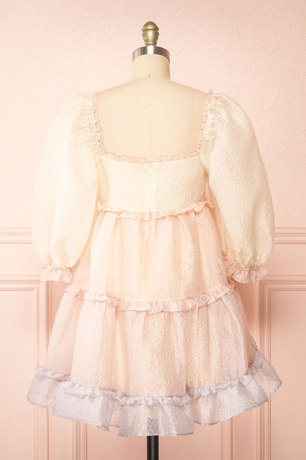 Kemlie | Short Multicolor Layered Dress with Ruffles