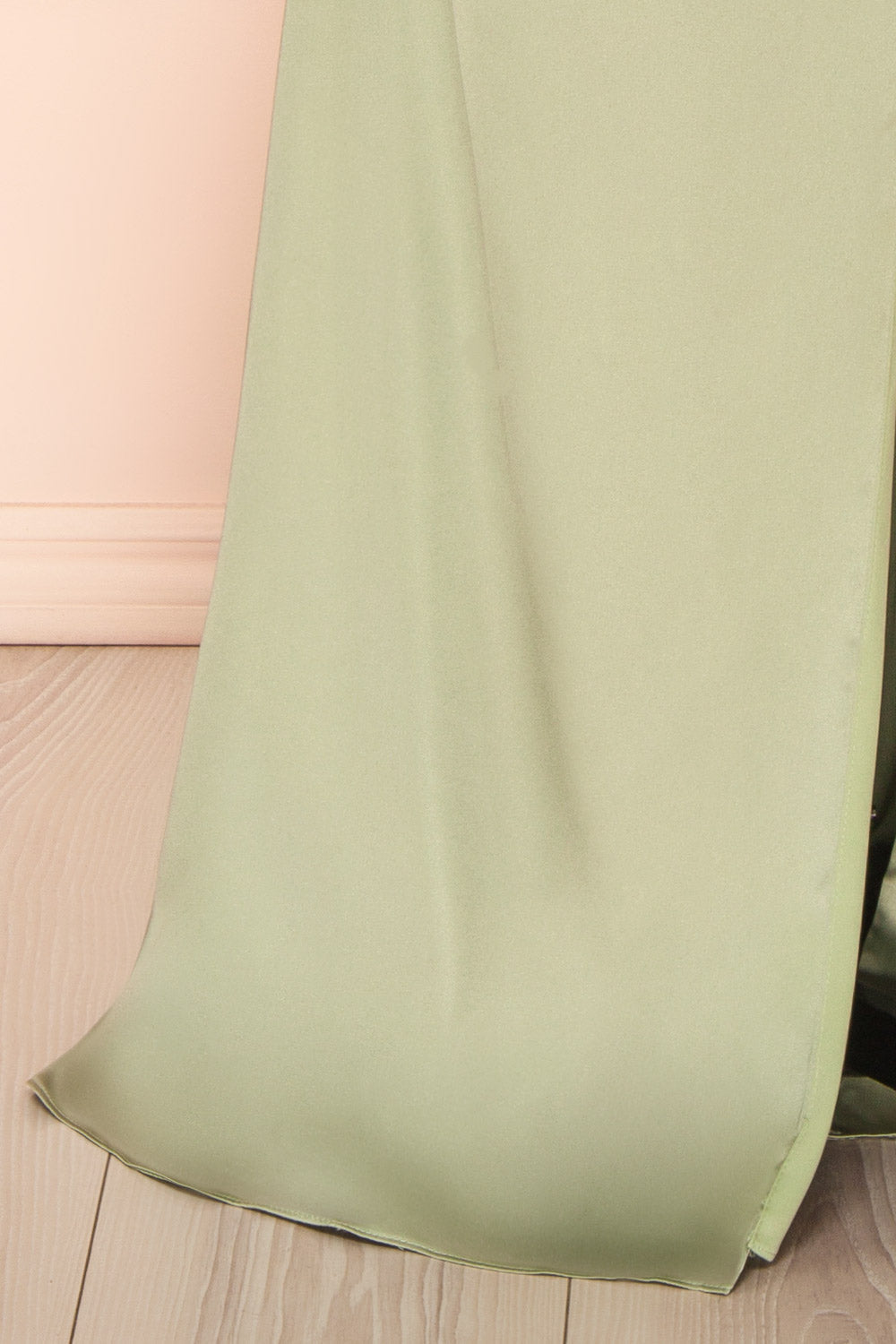 Kesha Sage | Corset Cowl Neck Maxi Dress