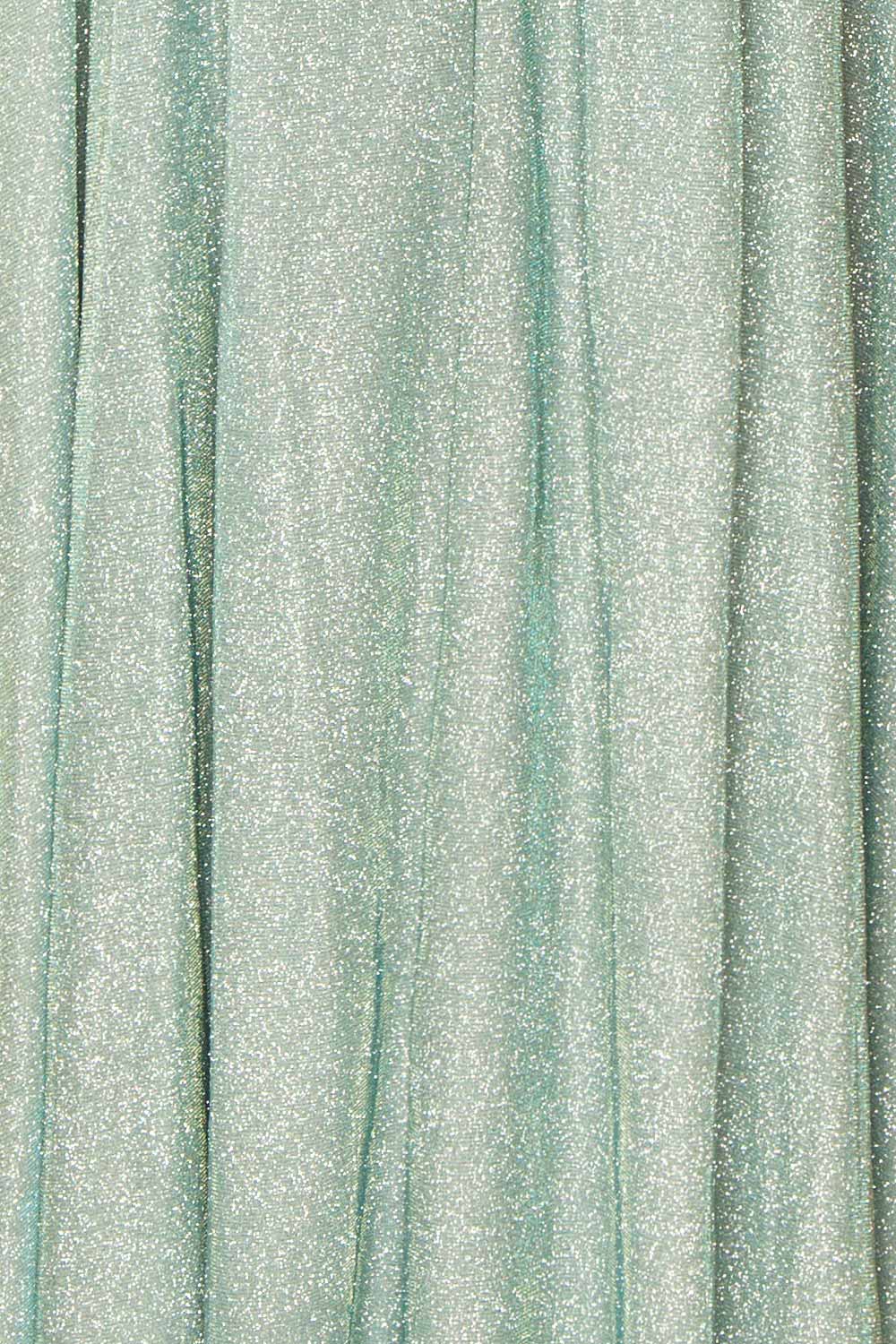 Ketia Mint | Sparkly Maxi Dress w/ V-Neckline