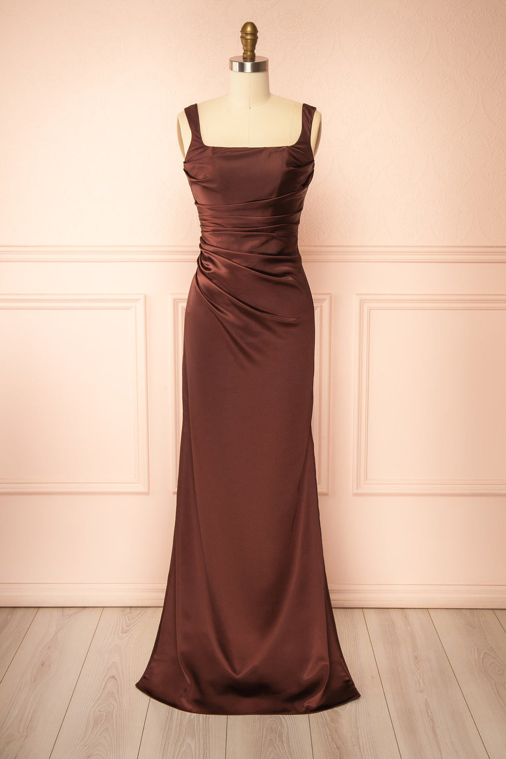 Khaly Brown | Satin Dress with Lace-Up Back