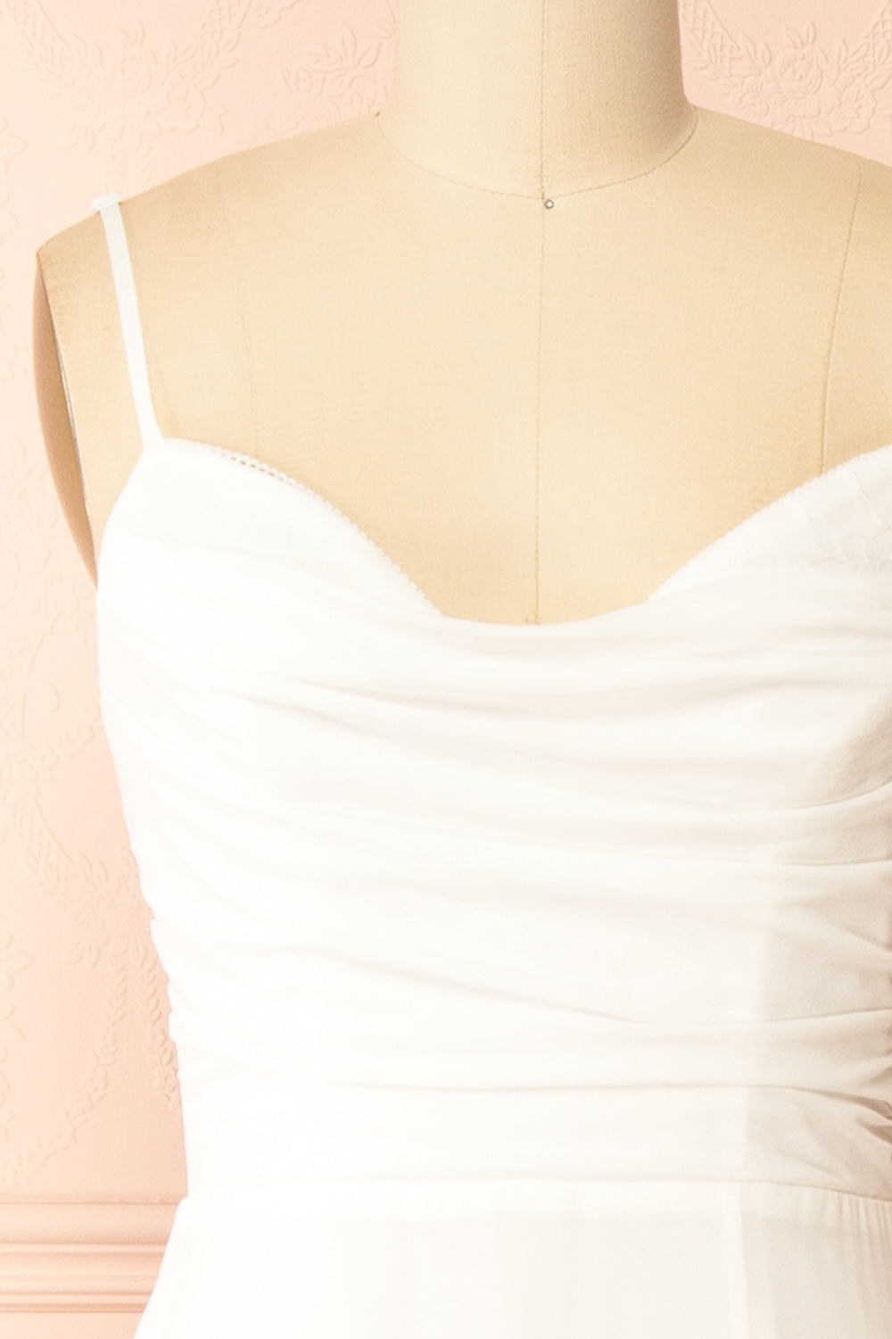Khiara White | A-Line Maxi Wedding Dress with Lace