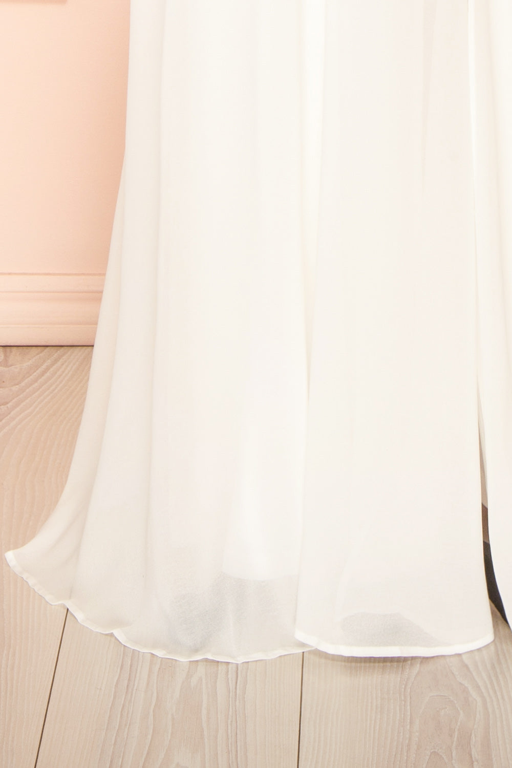 Khiara White | A-Line Maxi Wedding Dress with Lace