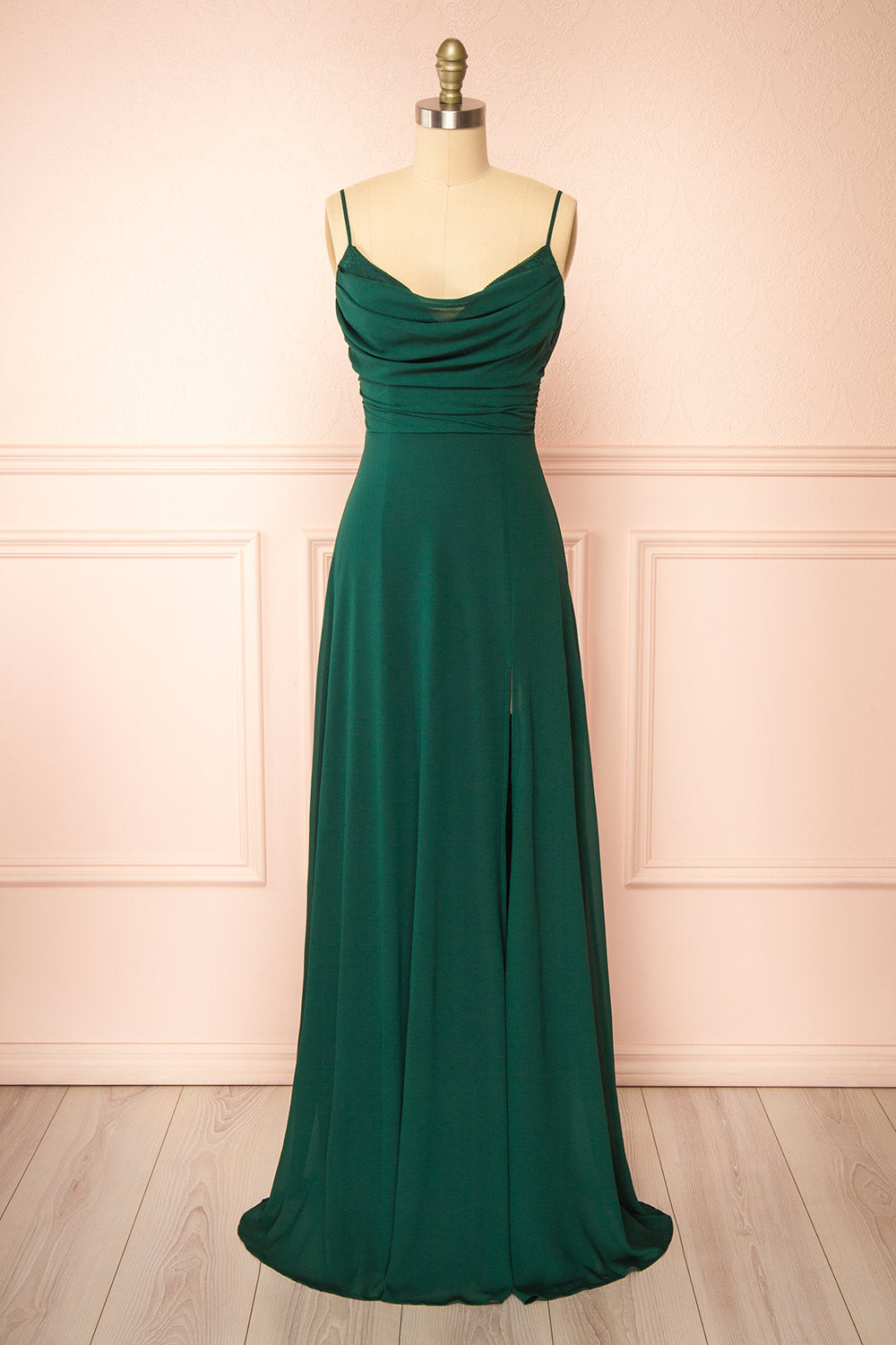 Kieran Green | A-Line Maxi Dress with Lace
