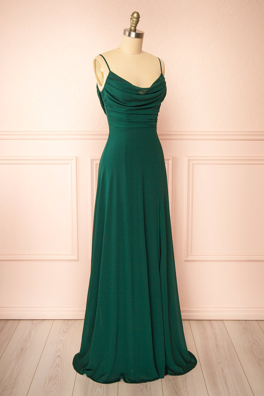 Kieran Green | A-Line Maxi Dress with Lace
