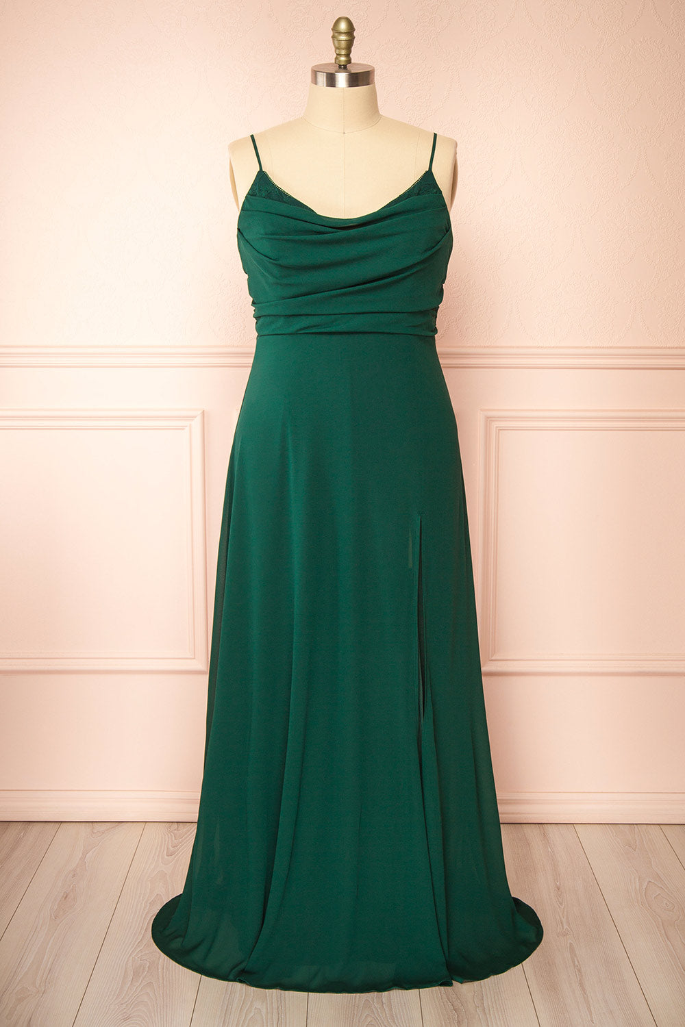 Kieran Green | A-Line Maxi Dress with Lace
