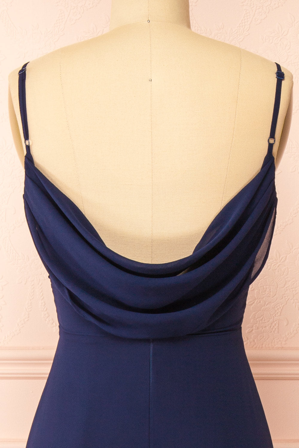 Kieran Navy | A-Line Maxi Dress with Lace