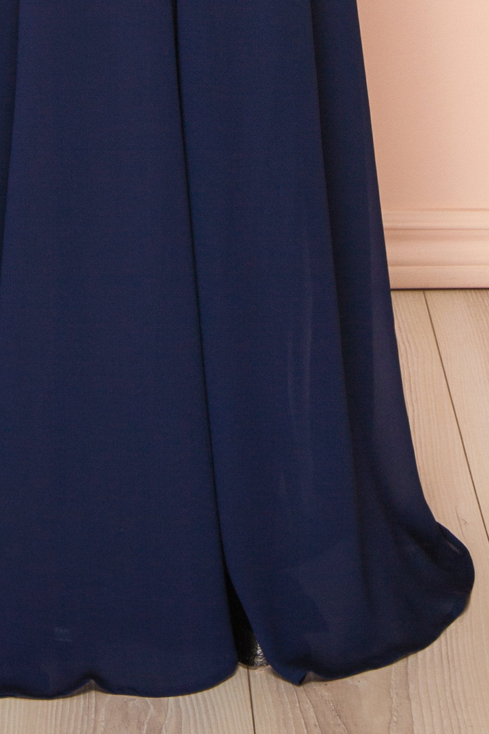 Kieran Navy | A-Line Maxi Dress with Lace