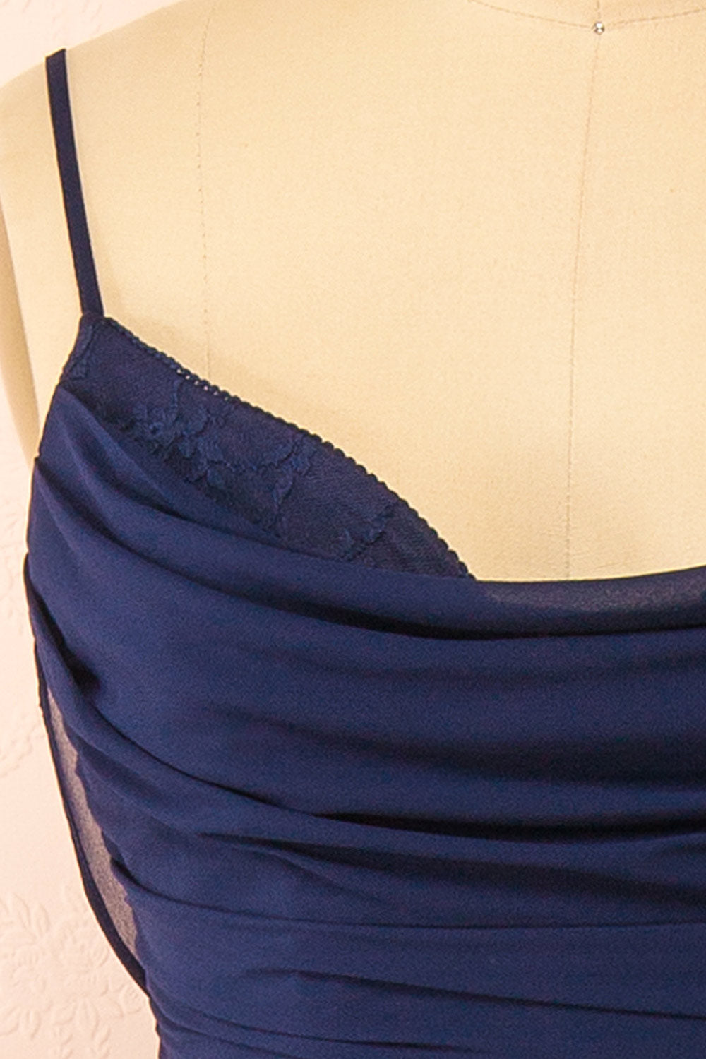 Kieran Navy | A-Line Maxi Dress with Lace