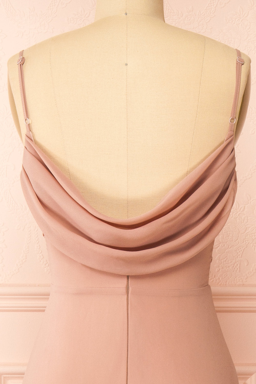 Kieran Taupe | A-Line Maxi Dress with Lace