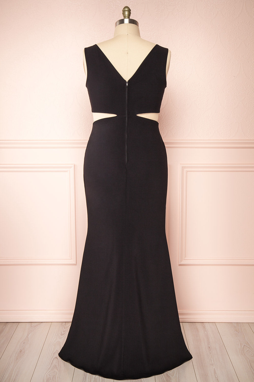 Kiira Black | Mermaid Maxi Gown with Cut-Outs and Slit by Arti Gogna
