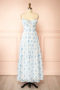Kirsten | Floral Maxi Dress with Front Ties