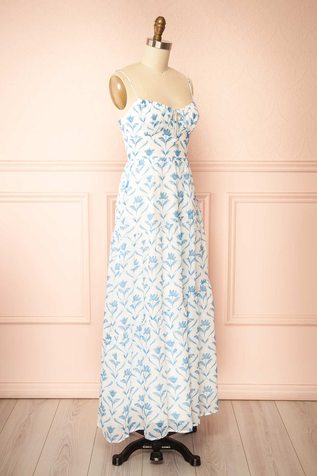 Kirsten | Floral Maxi Dress with Front Ties