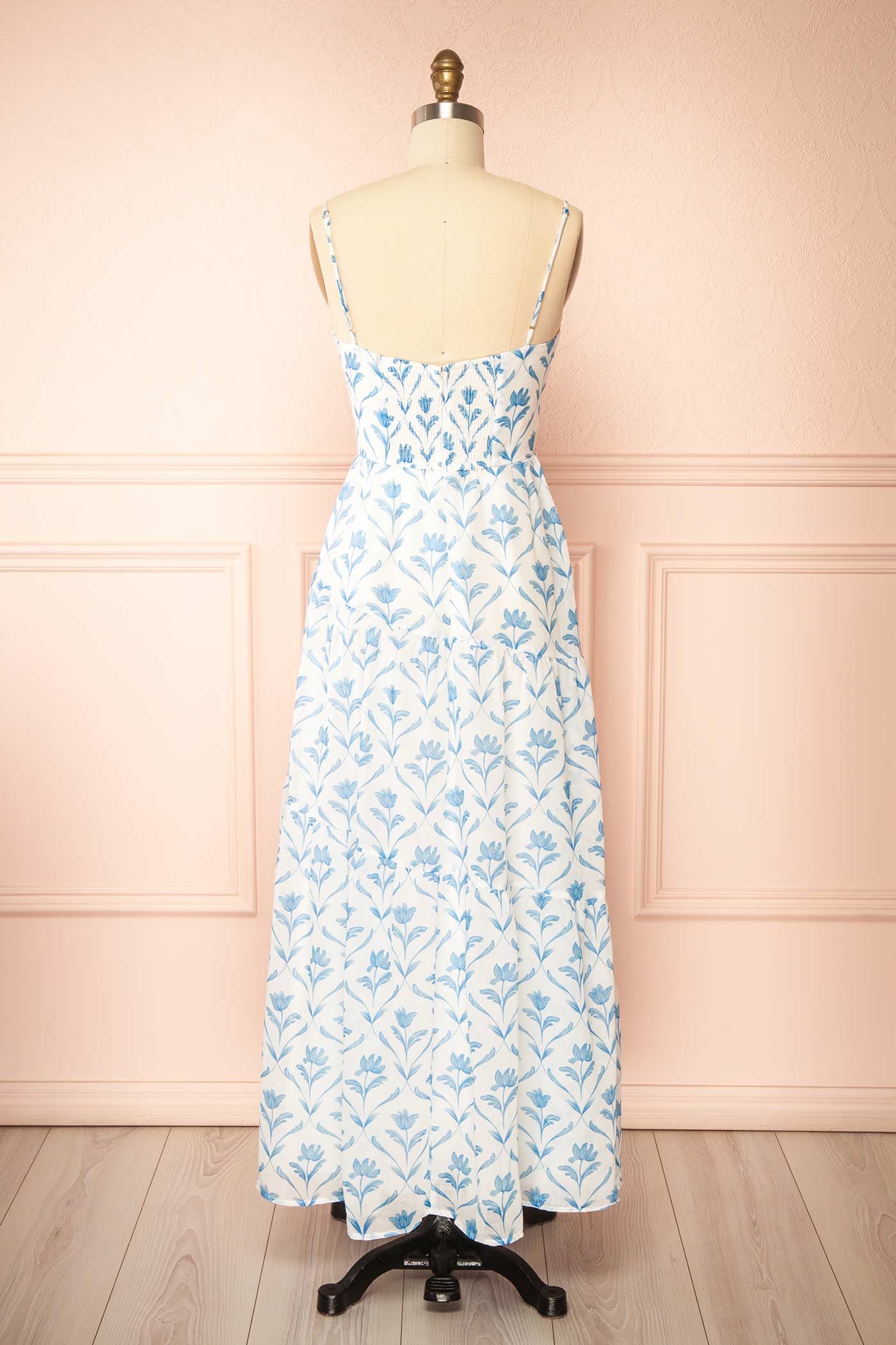 Kirsten | Floral Maxi Dress with Front Ties