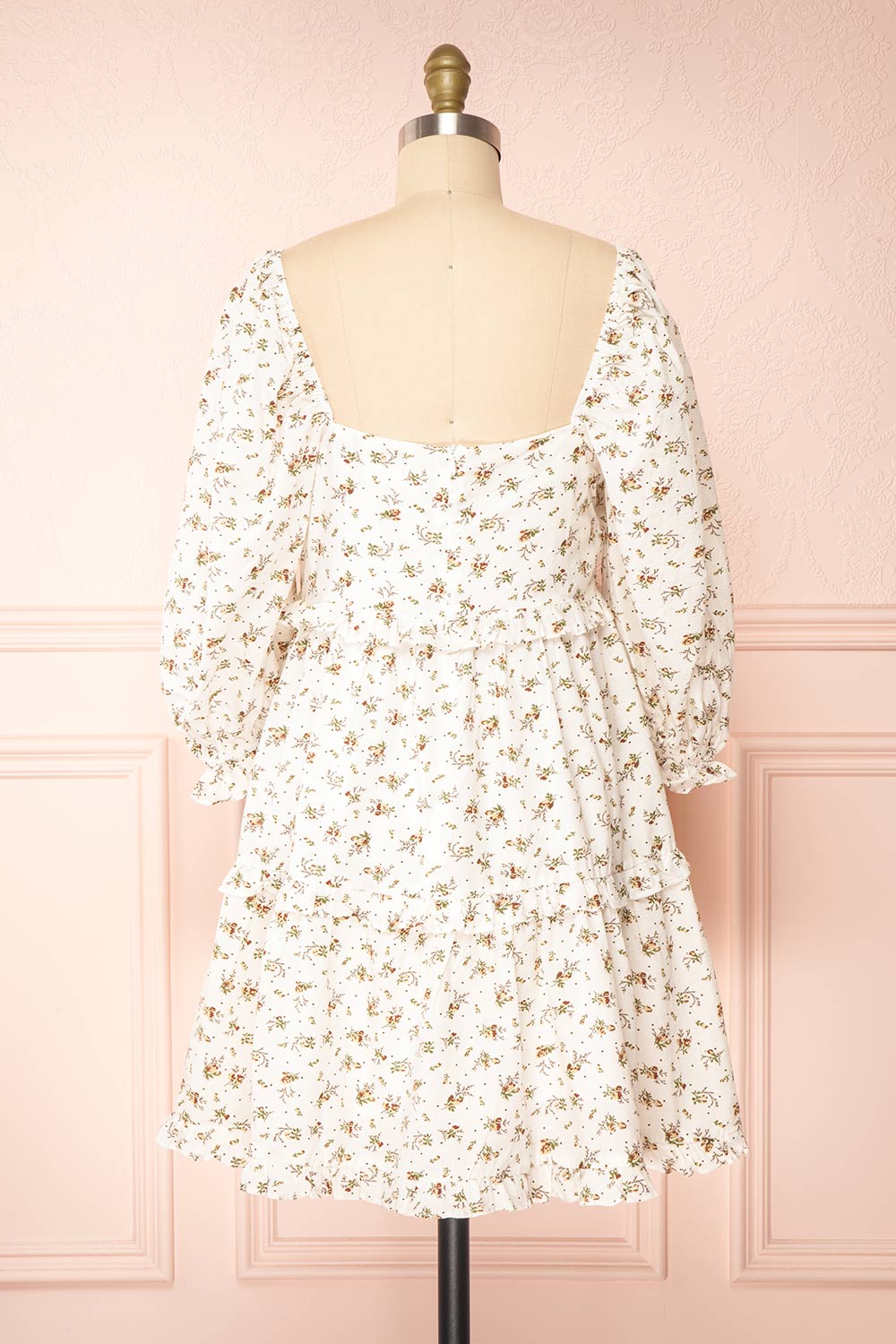 Linea | Floral Short Dress w/ Puffy Sleeves