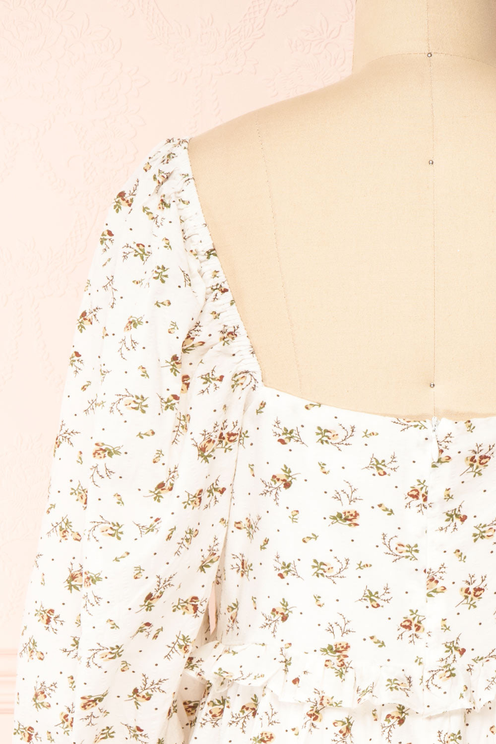 Linea | Floral Short Dress w/ Puffy Sleeves