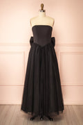 Makoto Black | Maxi Strapless A-Line Dress