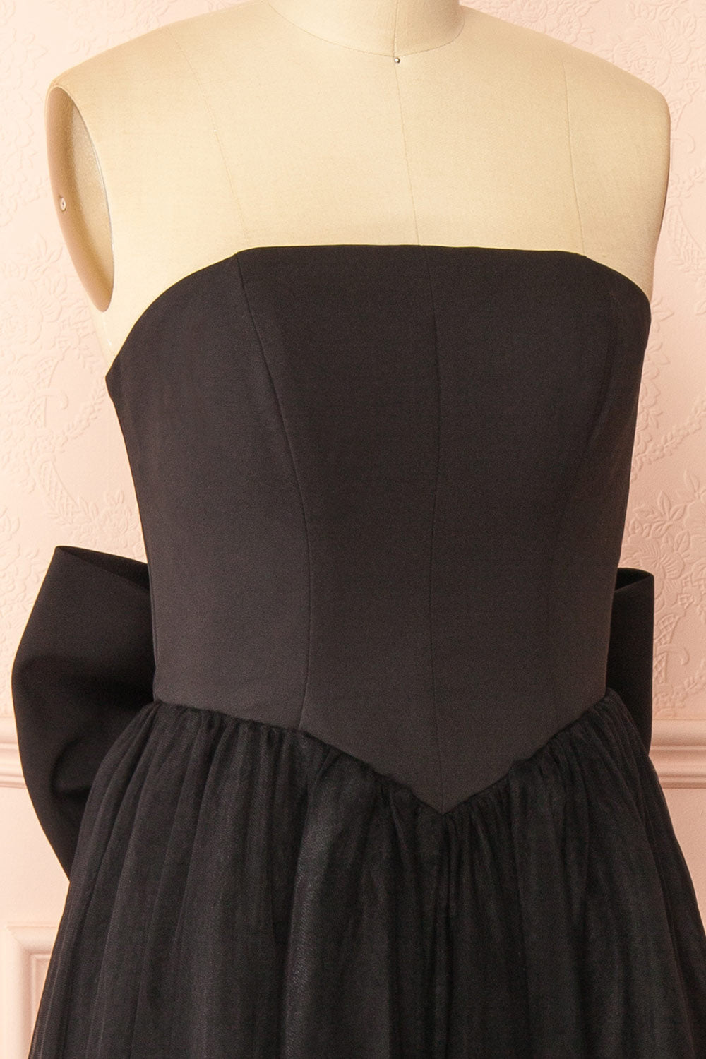 Makoto Black | Maxi Strapless A-Line Dress