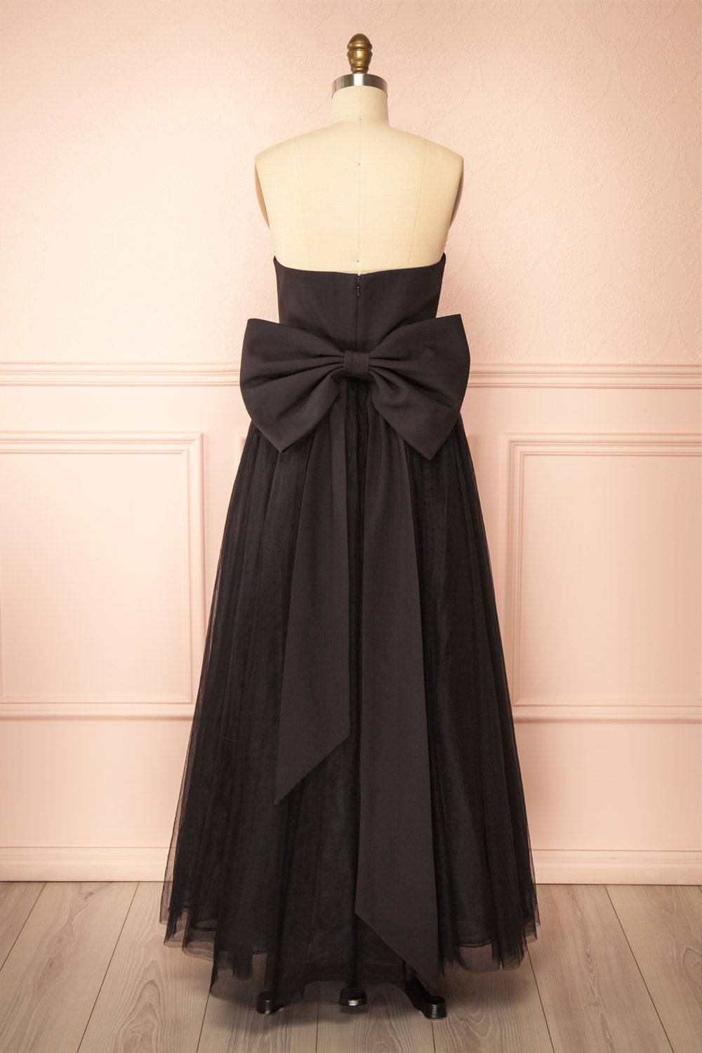 Makoto Black | Maxi Strapless A-Line Dress