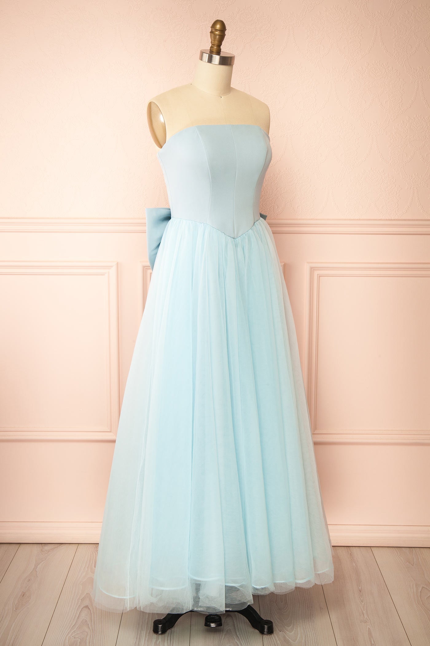Makoto Blue | Maxi Strapless A-Line Dress