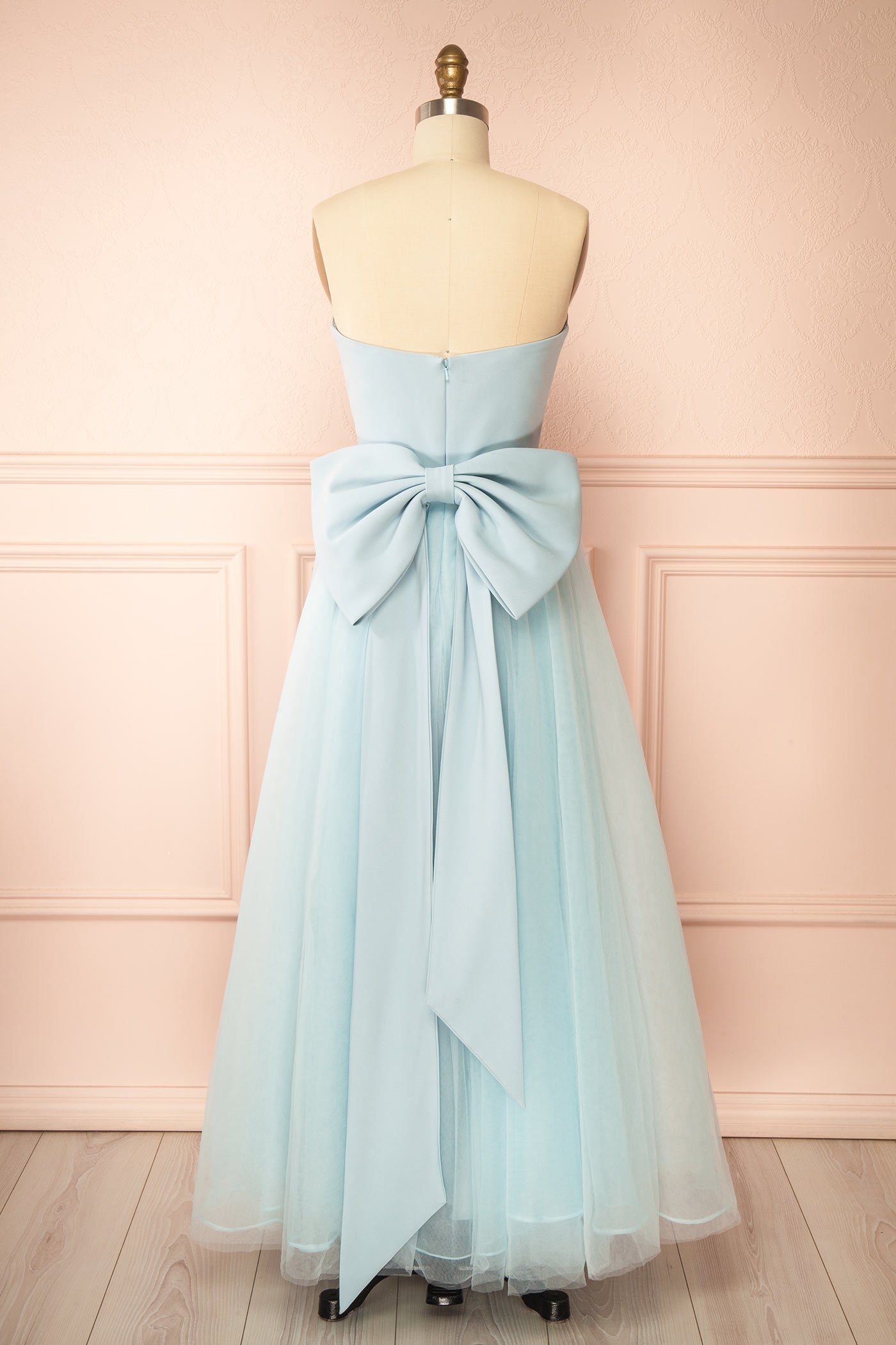 Makoto Blue | Maxi Strapless A-Line Dress