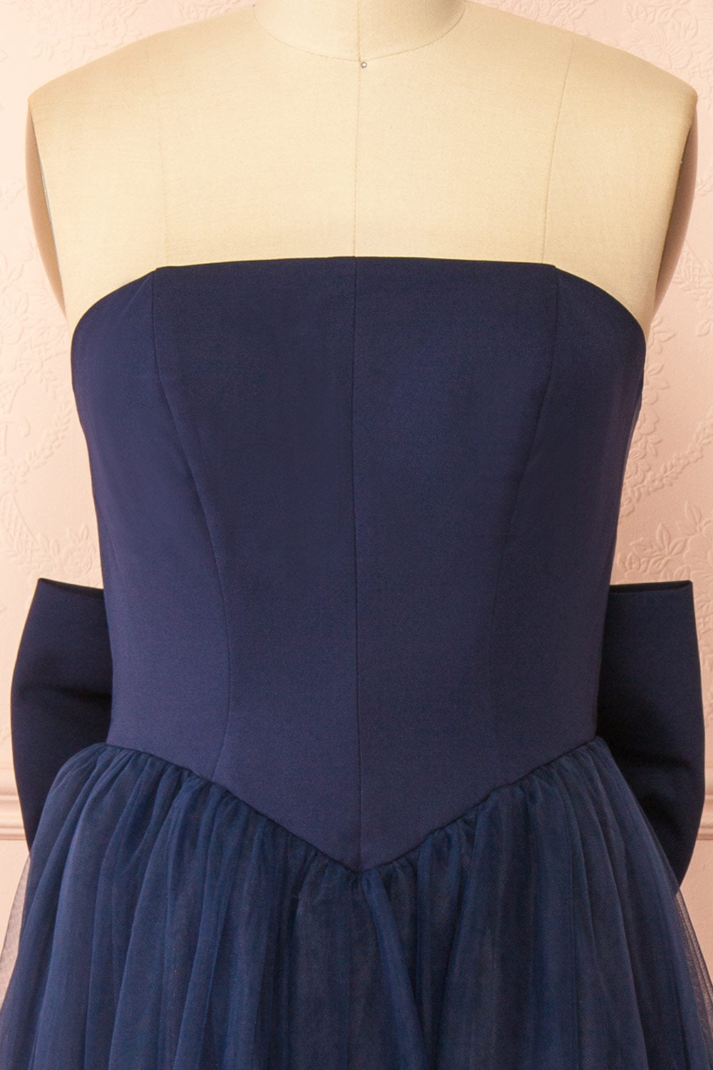 Makoto Navy | Maxi Strapless A-Line Dress
